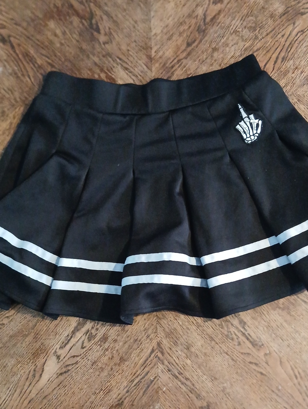 Alternative Black Pleated Skirt